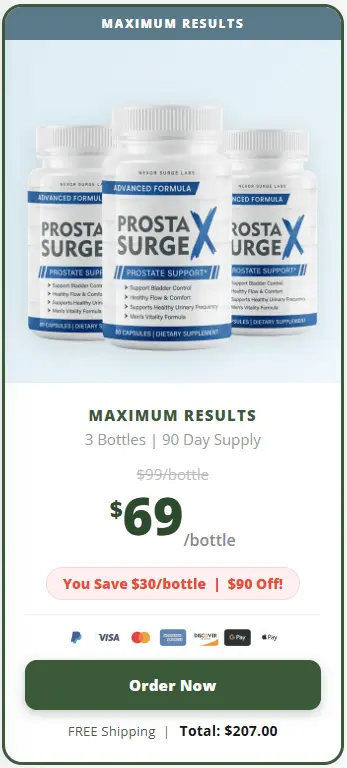 prosta surge x 3 bottles price